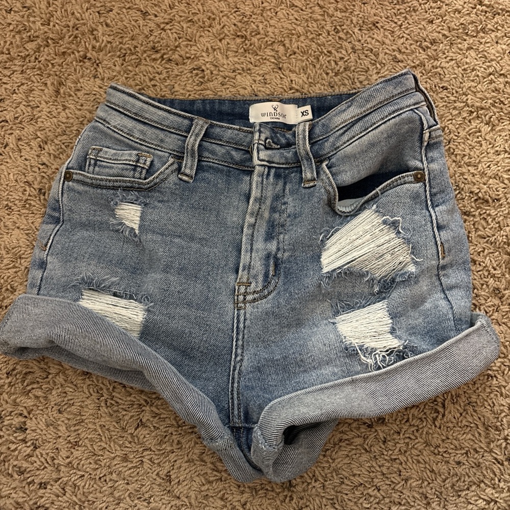 Universal Thread Blue Distressed Jean Shorts